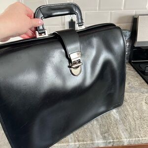 Jack Georges Elements Classic Leather Briefbag in black